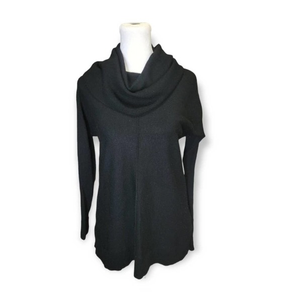 Tahari Womens Extra Fine Merino Wool Cowl Neck Size‎ Small Black - Picture 1 of 8